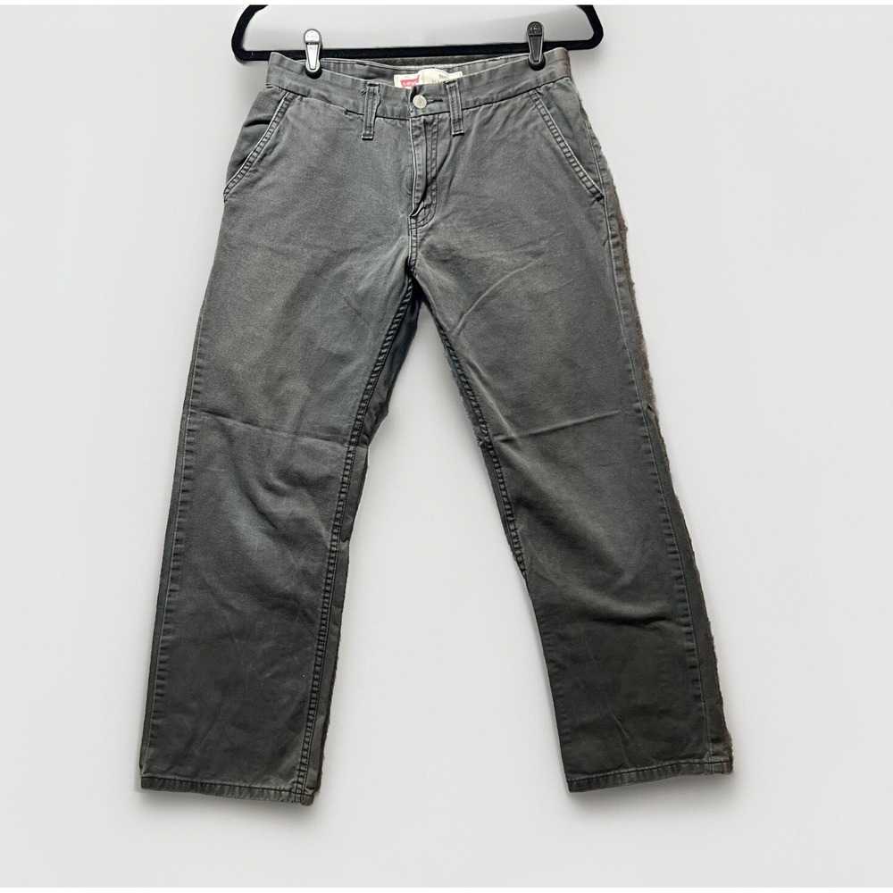 Levi‎ 505 Straight Leg 16 Regular 28x28 Gray Boys Jeans